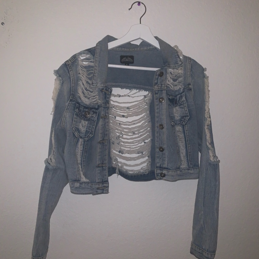 cropped denim jacket